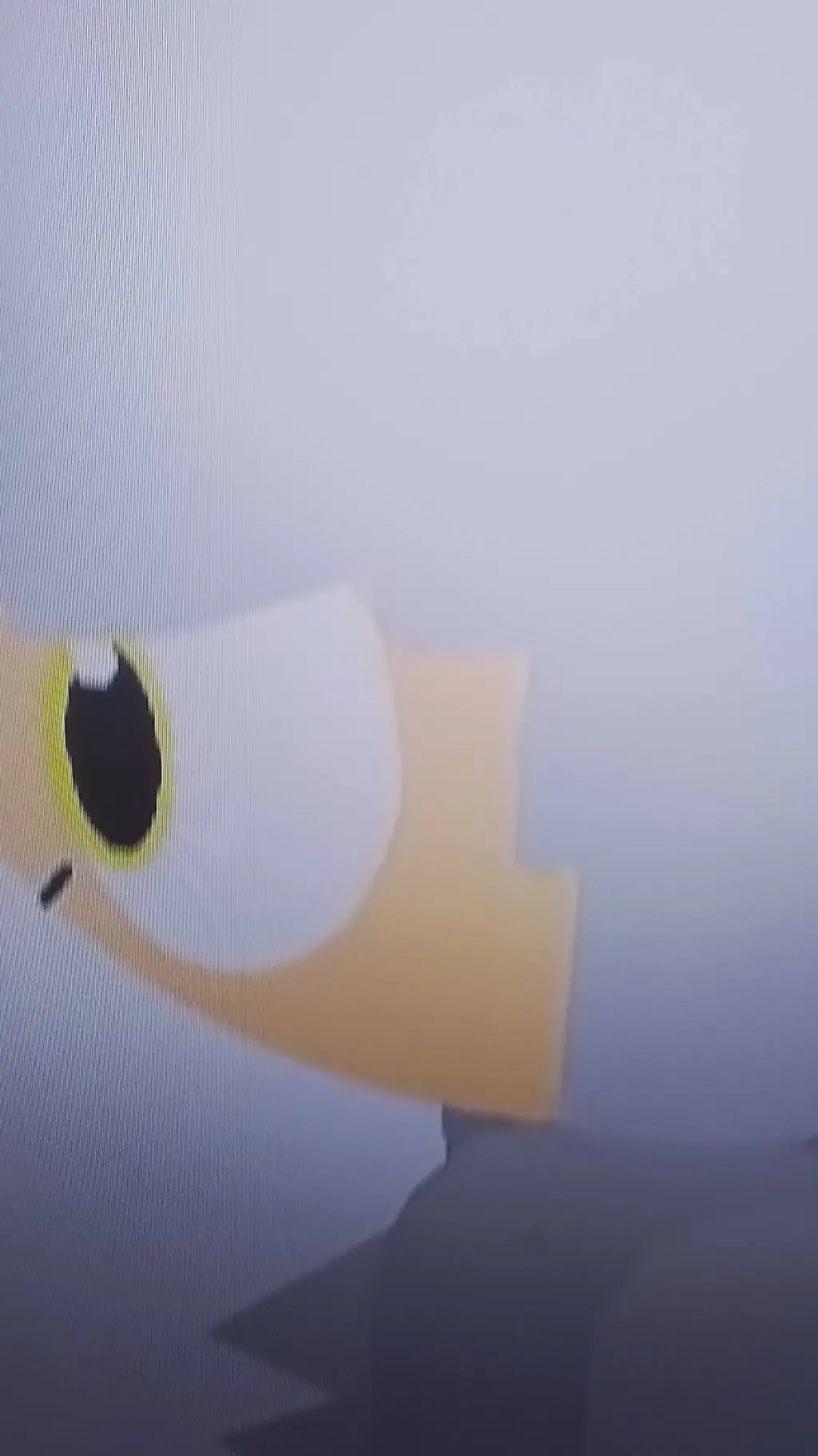 ai character: White tubby cat  background