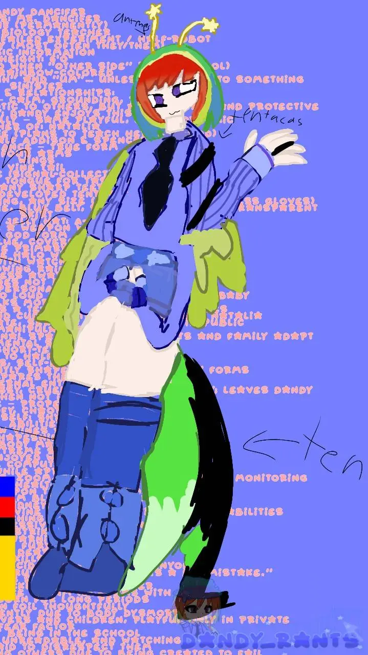ai character: dandy(sleep over)  background