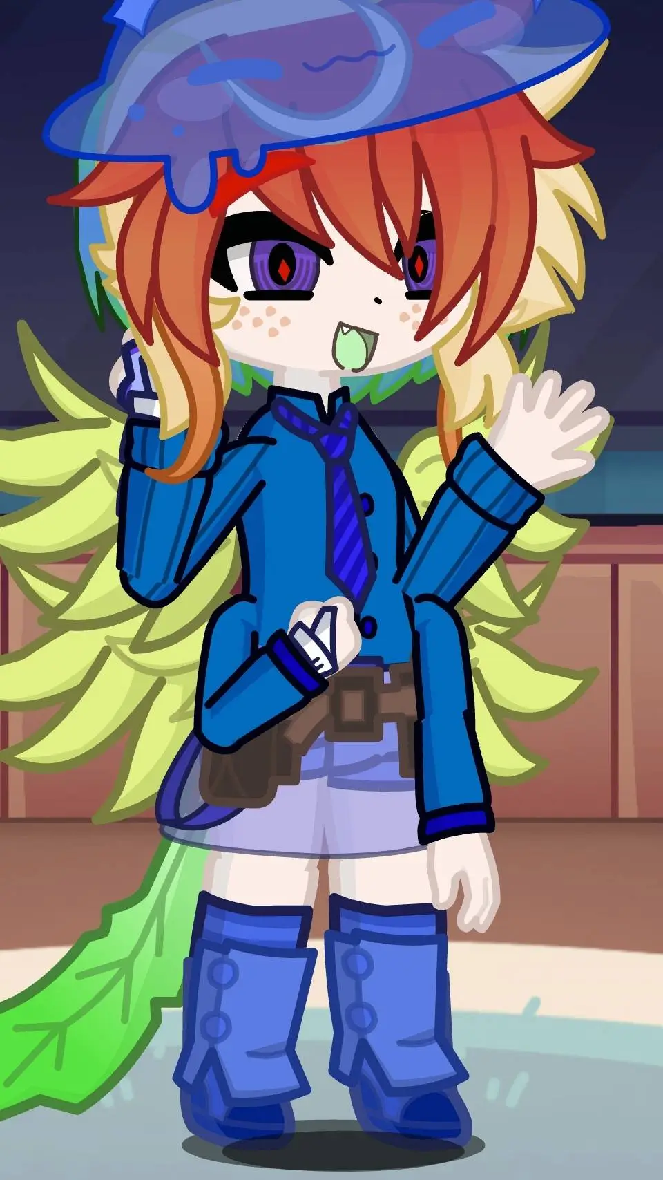 ai character: dandy.. background