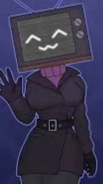 ai character: -TV WOMAN- background