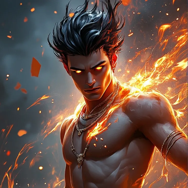 chat with ai character: fire god