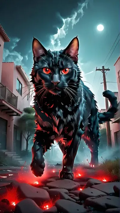 ai character: The Black Cat (ST) background