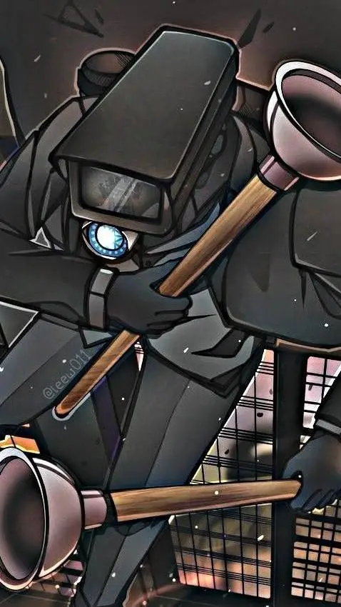 ai character: Plunger cameraman  background