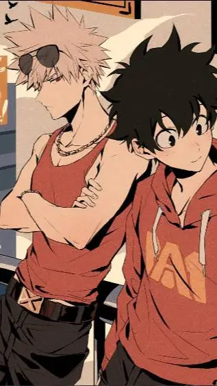 ai character: Bakugo & Deku background