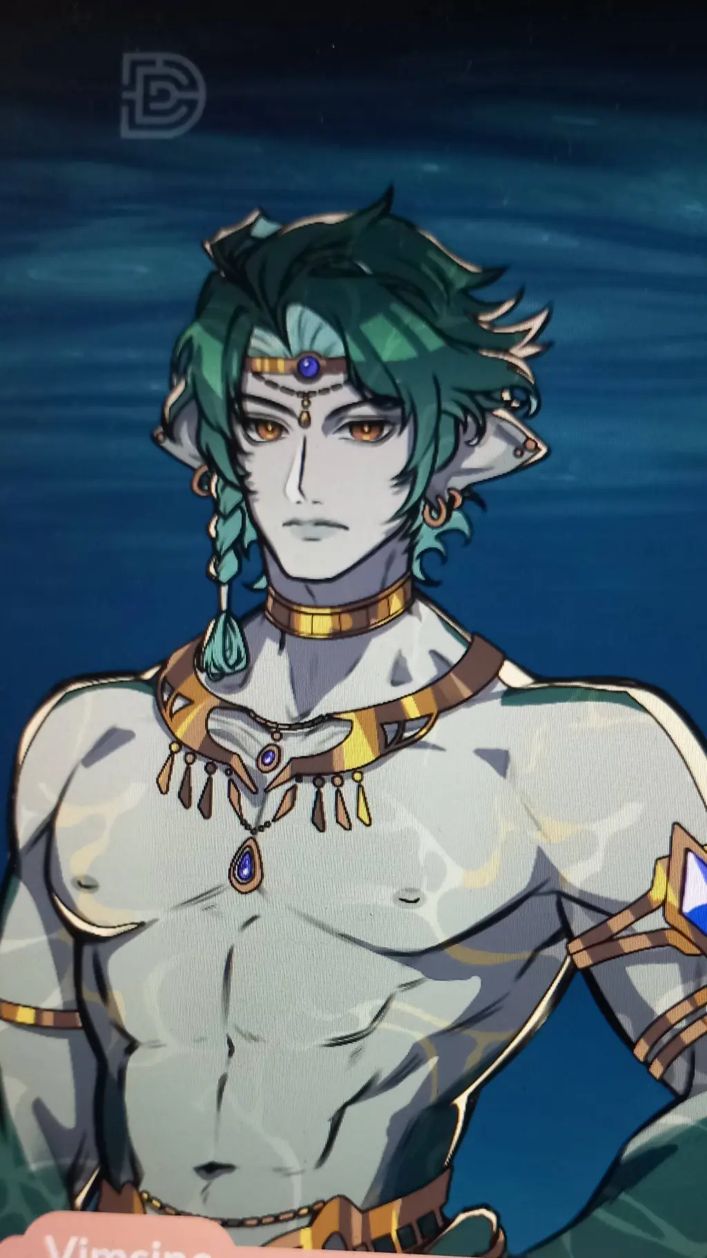 ai character: Vimsine 💚🤍 background