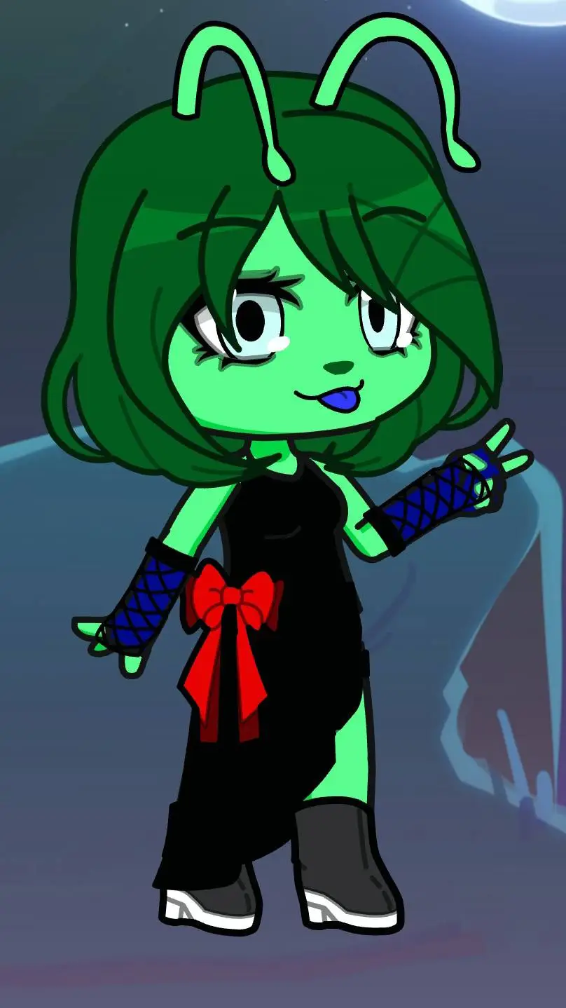 ai character: Casy 💚👽 background