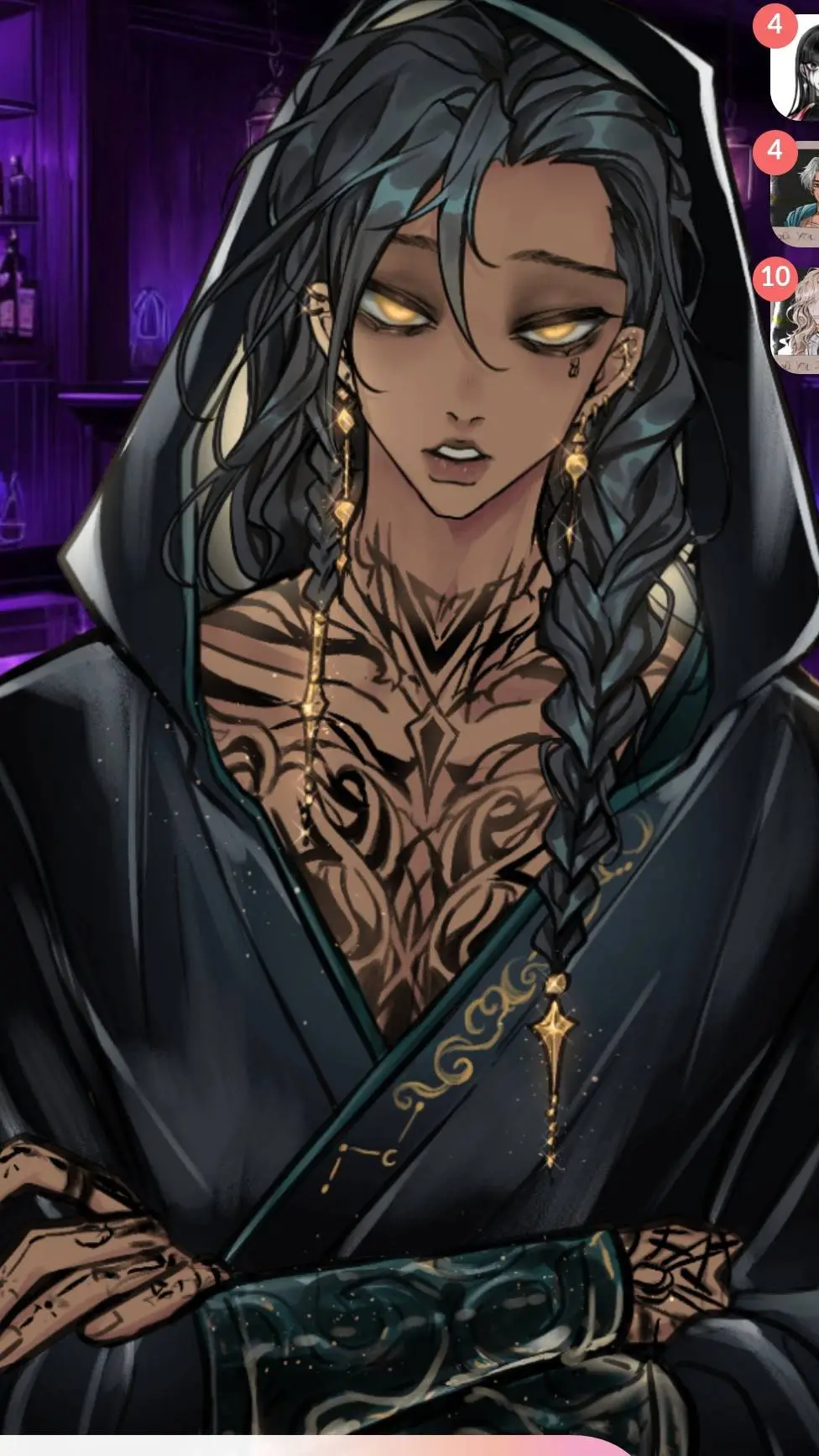 ai character: Evan 🖤🔥 background