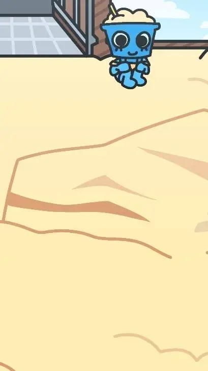ai character: DW beach trip background