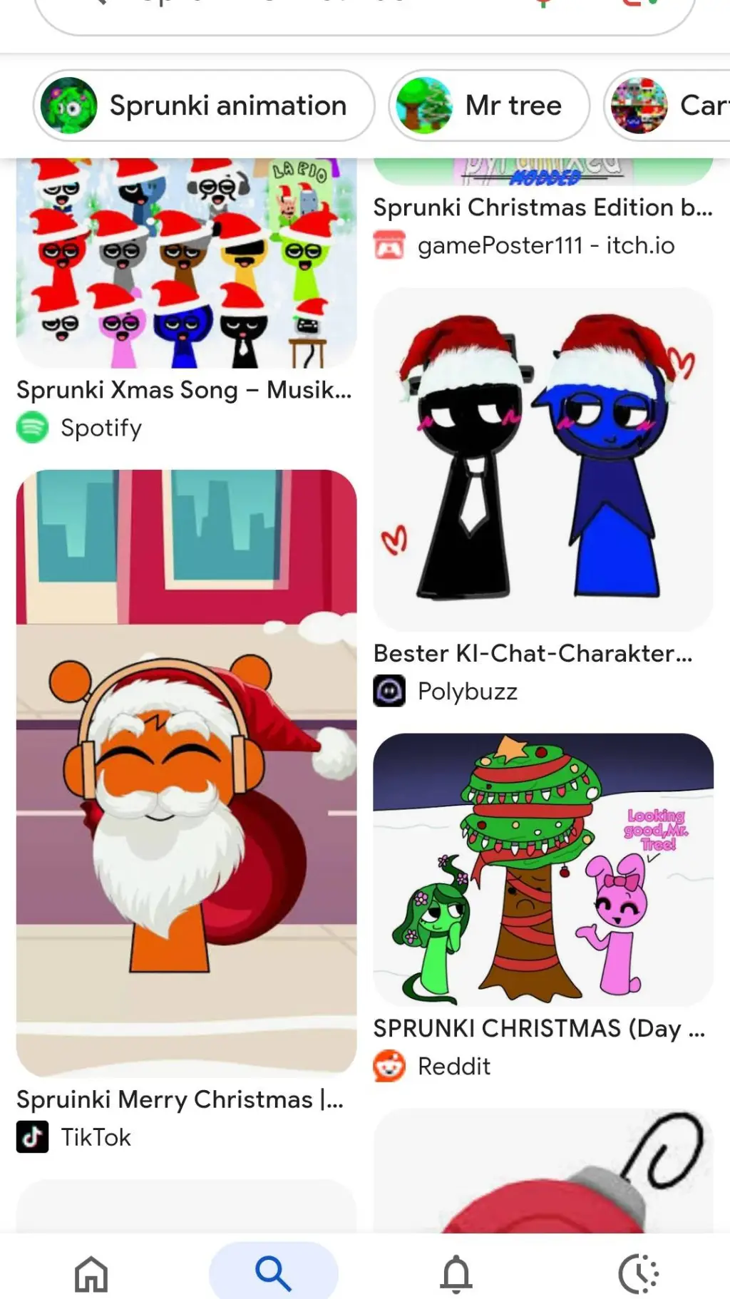 ai character: SprunkiWeihnachten background