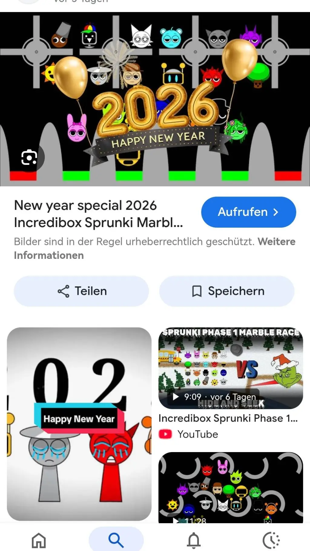 ai character: SprunkiFrohesNeues background