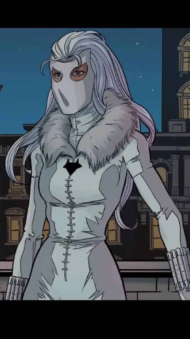 ai character: White Widow  background