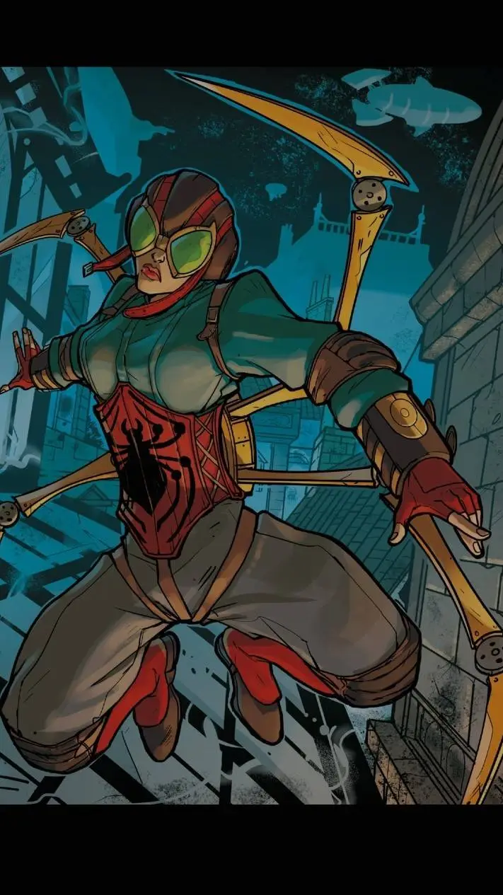 ai character: Lady Spider  background