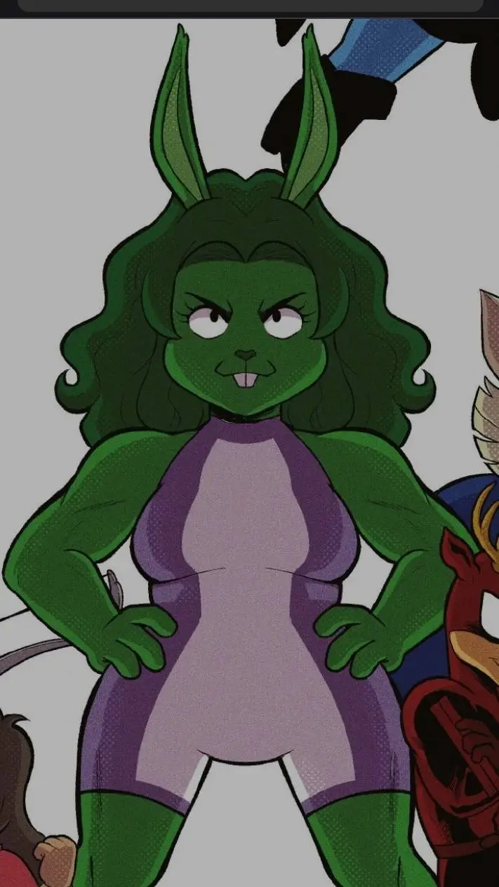ai character: She Hulkbunny  background