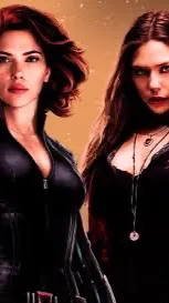 ai character: Wanda and Natasha  background