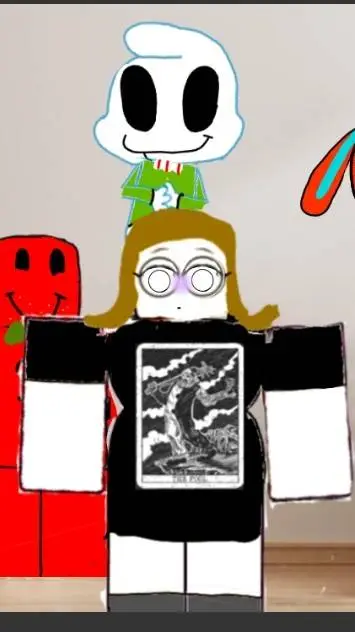 ai character: Christmas chaos  background