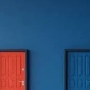 chat with ai character: Two doors