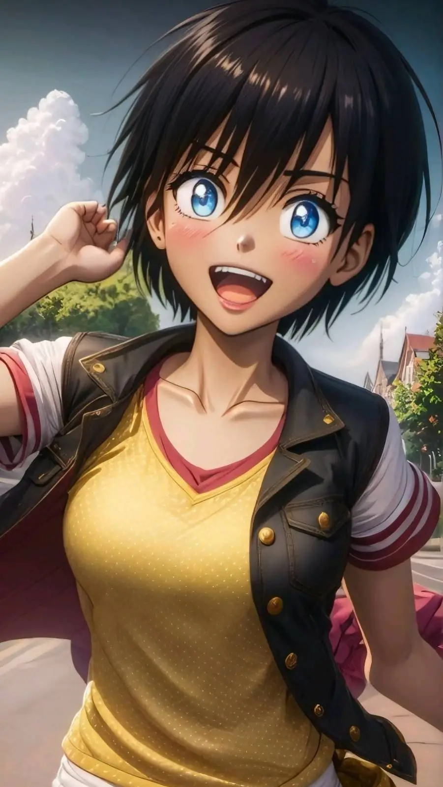 ai character: 贺章 惠里奈 background