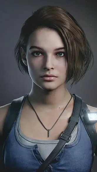 ai character: Jill Valentine  background