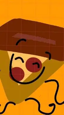ai character: pizza background