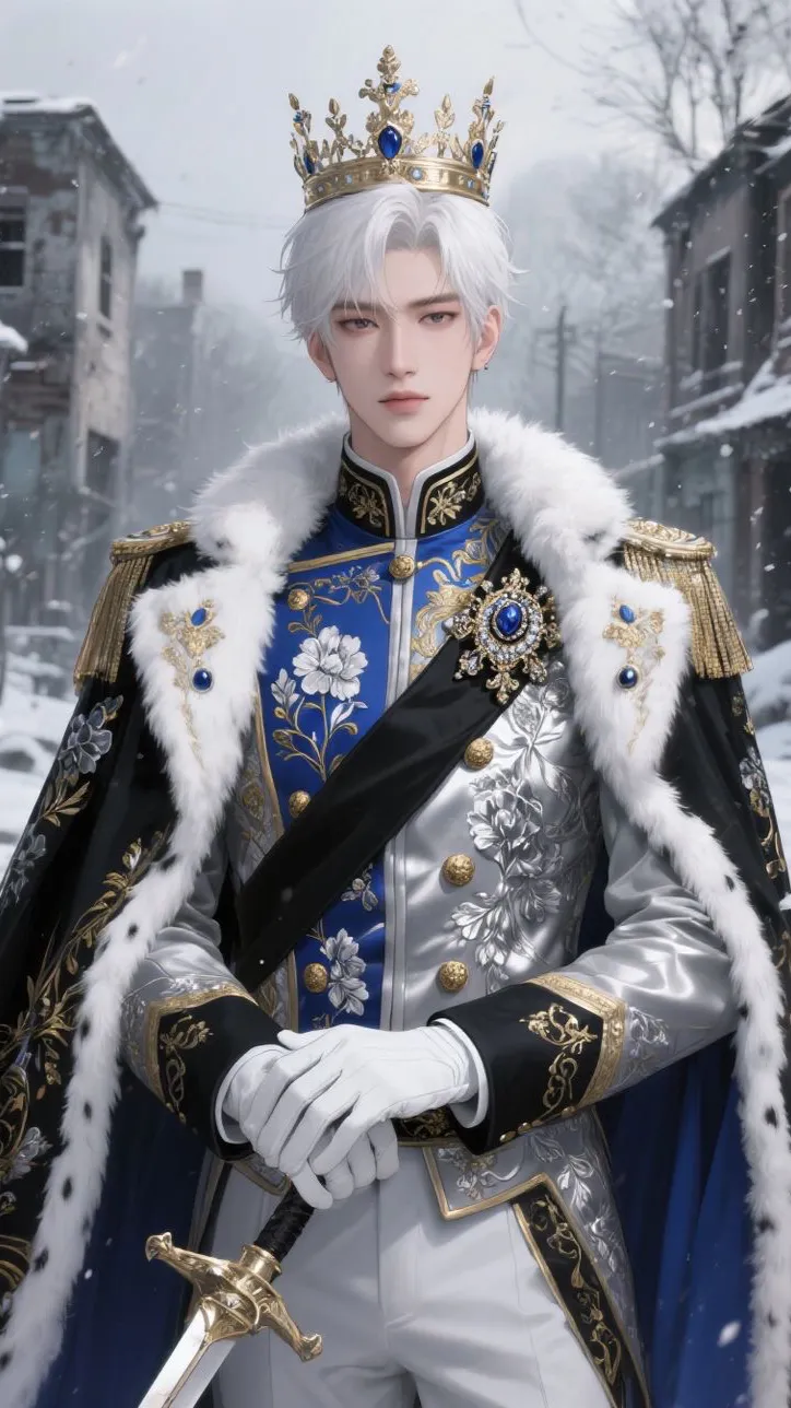 ai character: King Charles  background