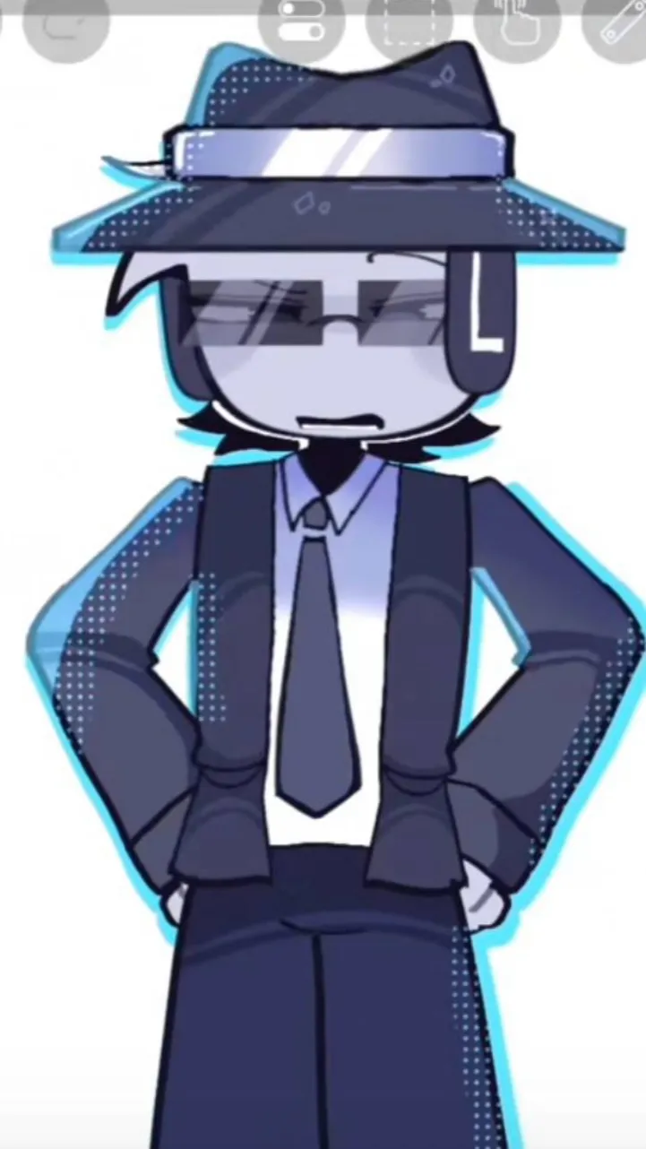 ai character: DOUBLEFEDORA!!!  background