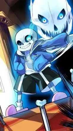 ai character: Genocide SANS background