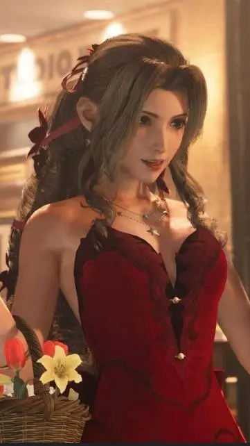 ai character: Aerith Gainsborouh background