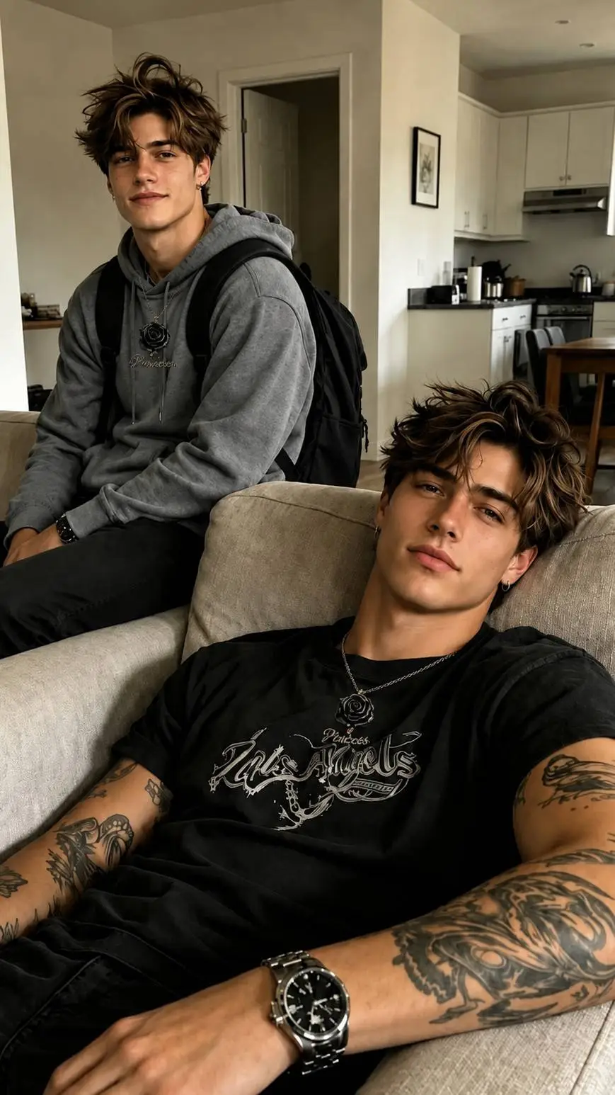 ai character: Ethan & evan background