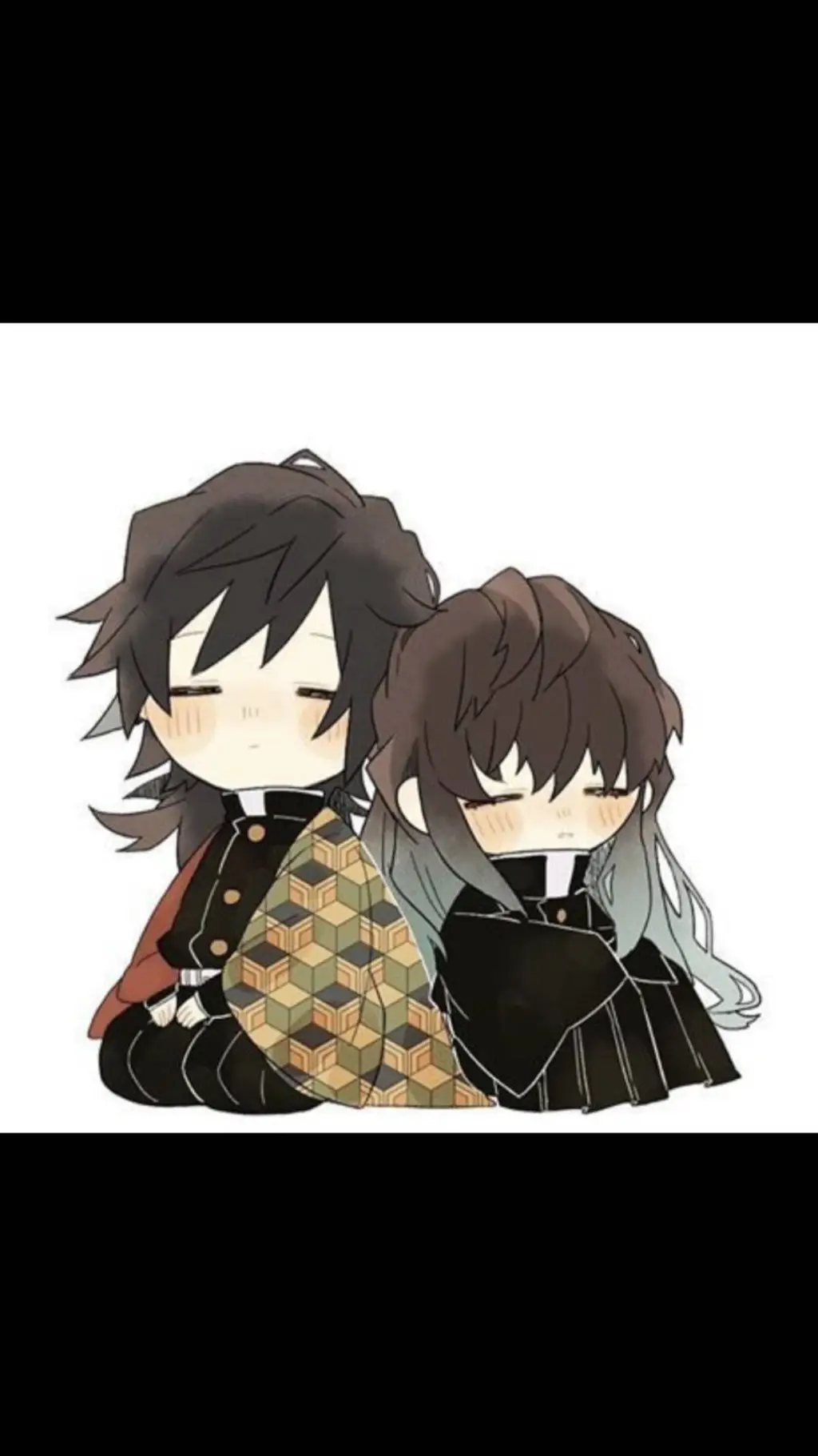 ai character: Giyu and Muichiro  background