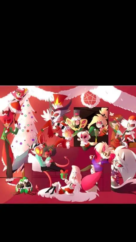 ai character: HB/HH CHRISTMAS!!! background