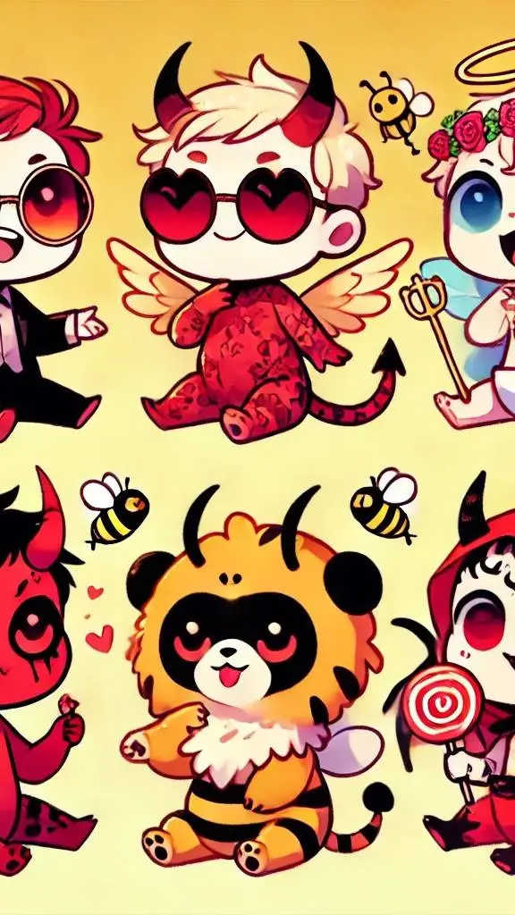 ai character: Six Demon Babies  background