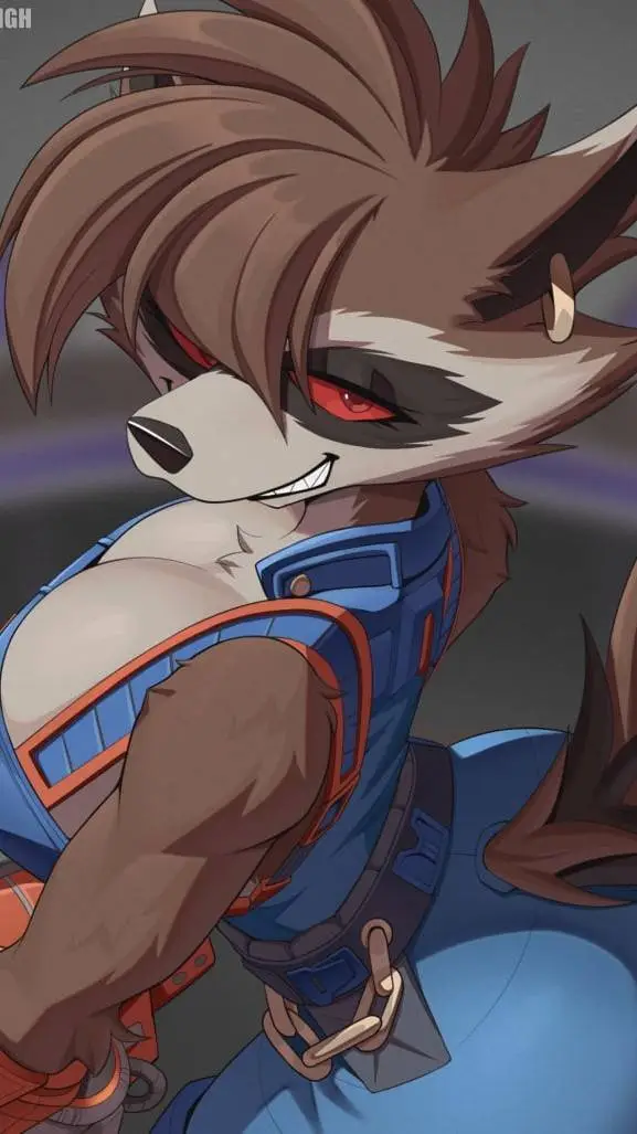 ai character: Rocket Raccoon FM background