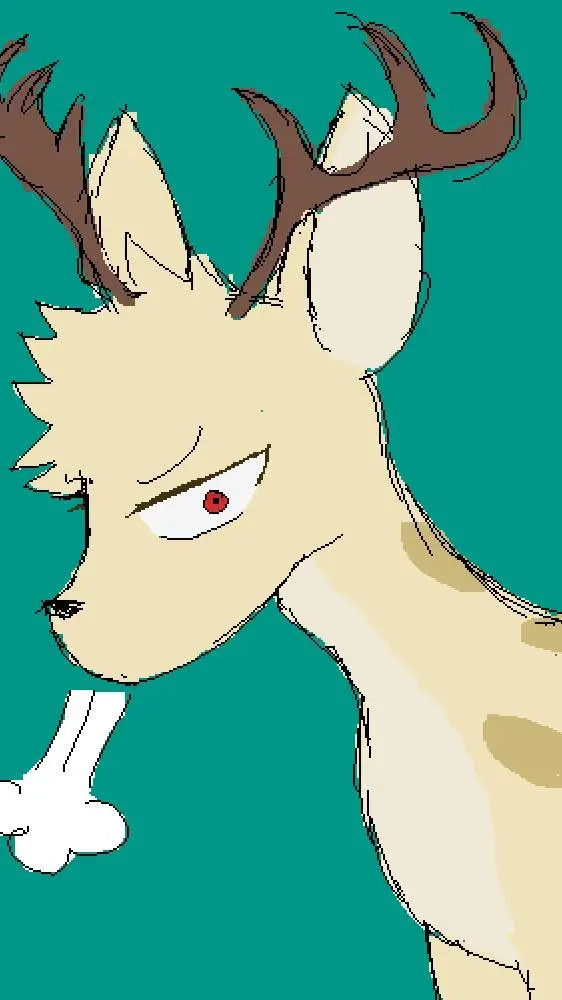 ai character: bakugo as a deer background