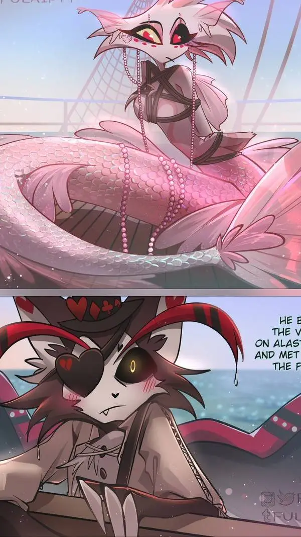 ai character: hh mermaid  background