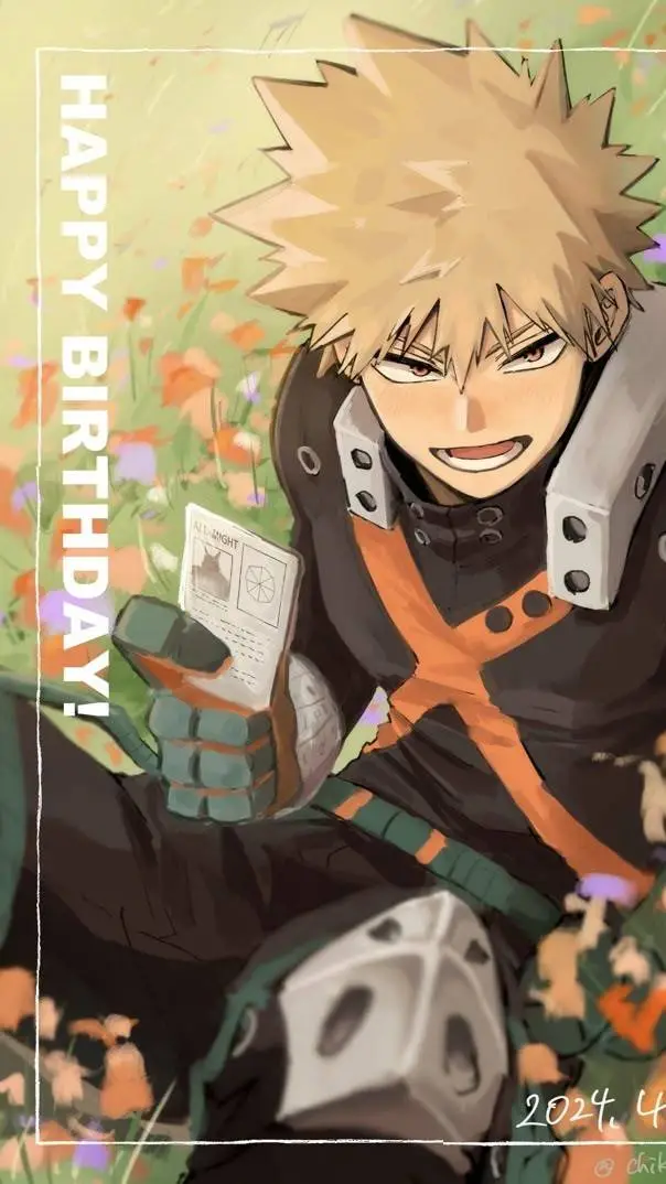ai character: bakugo bday! background