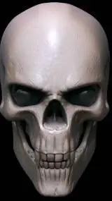 ai character: cool skeliton background