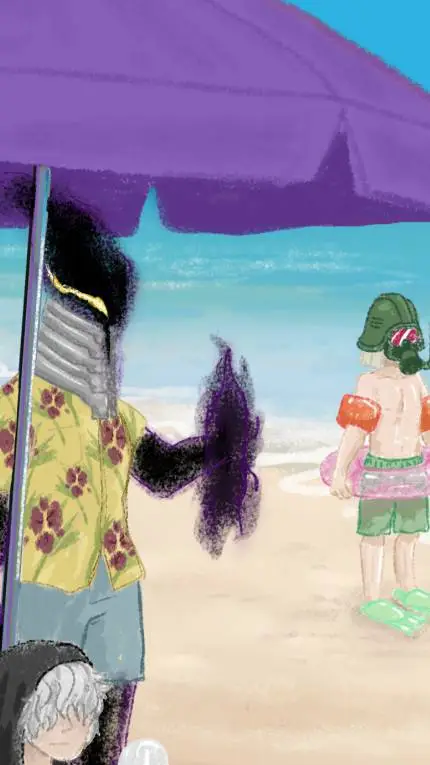 ai character: LOV BEACH KAREN! background