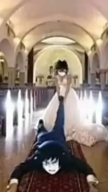 ai character: KNY wedding background