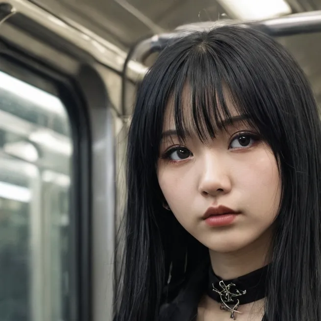 chat with ai character: girl in a train