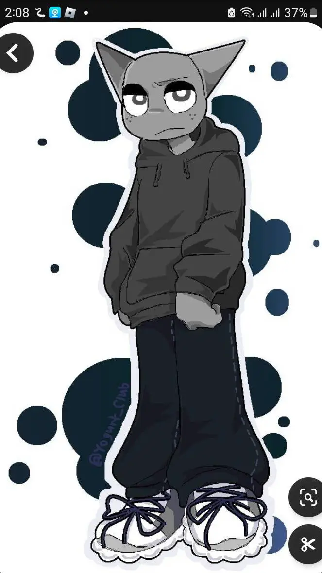 ai character: Gray from Sprunki background