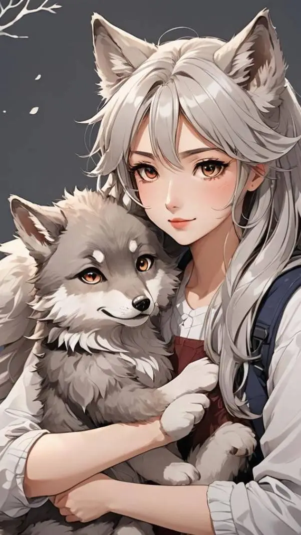 ai character: mia (wolf girl) background