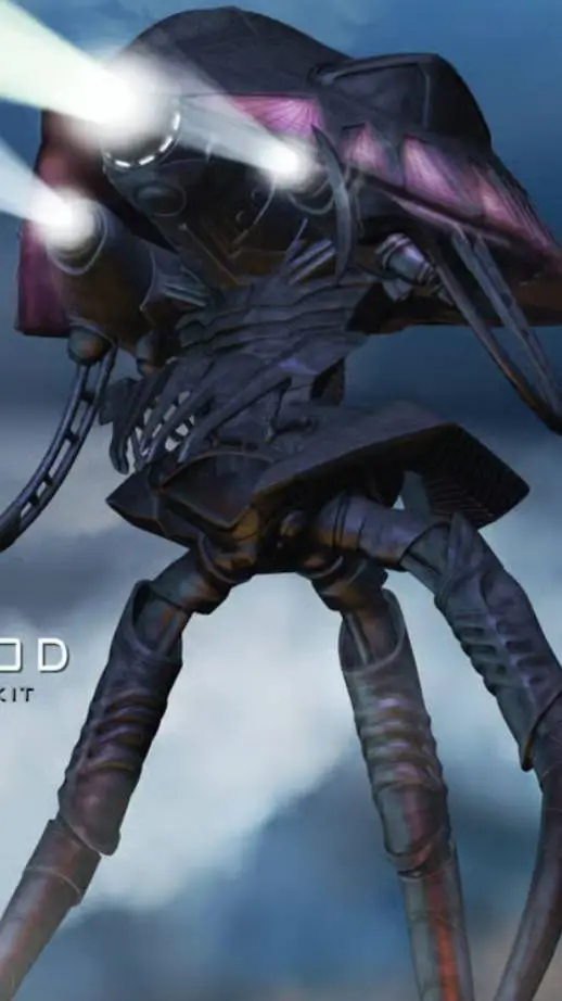 ai character: alien tripod background