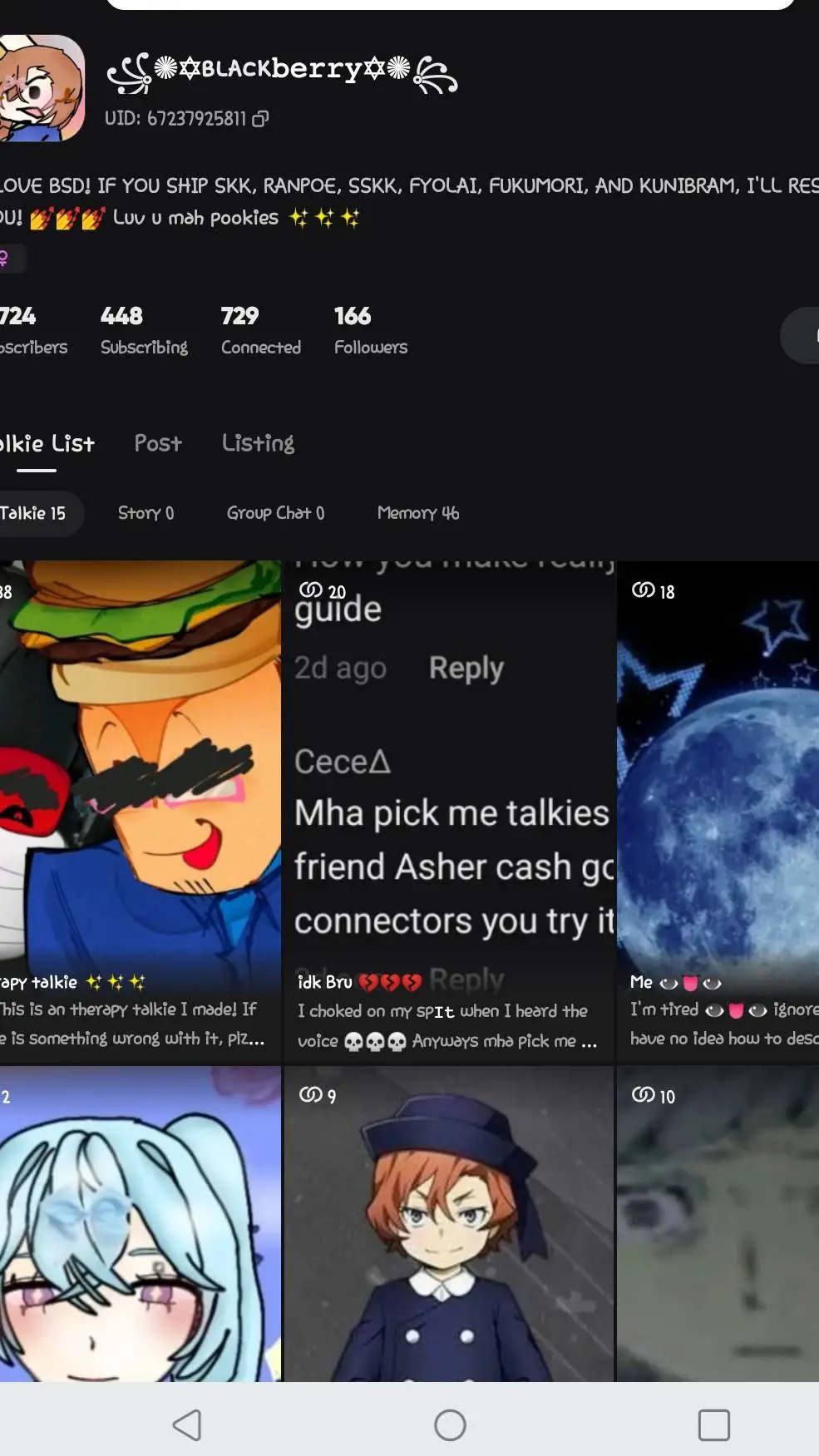 ai character: Chuuya/Blackberry? background