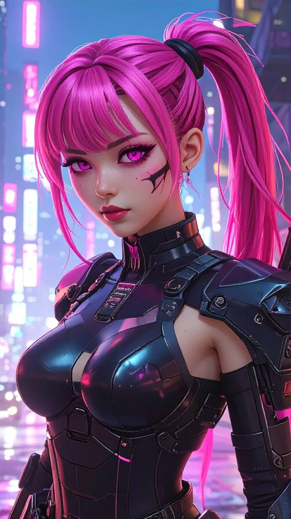 ai character: Kathy Evergreen  background