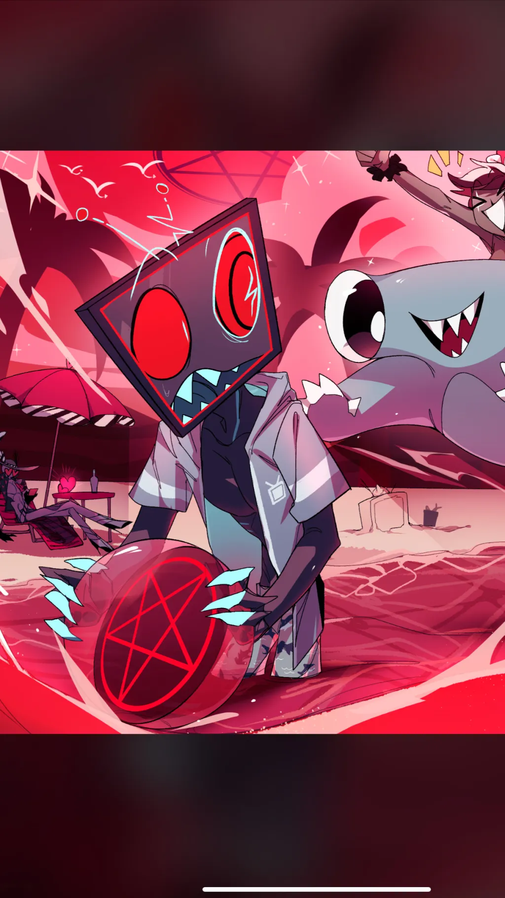 ai character: Vacation time background