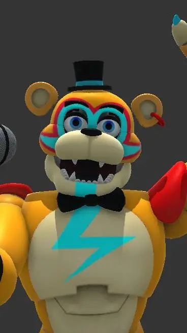 ai character: glamrock Freddy background