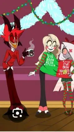 ai character: hh Christmas  background