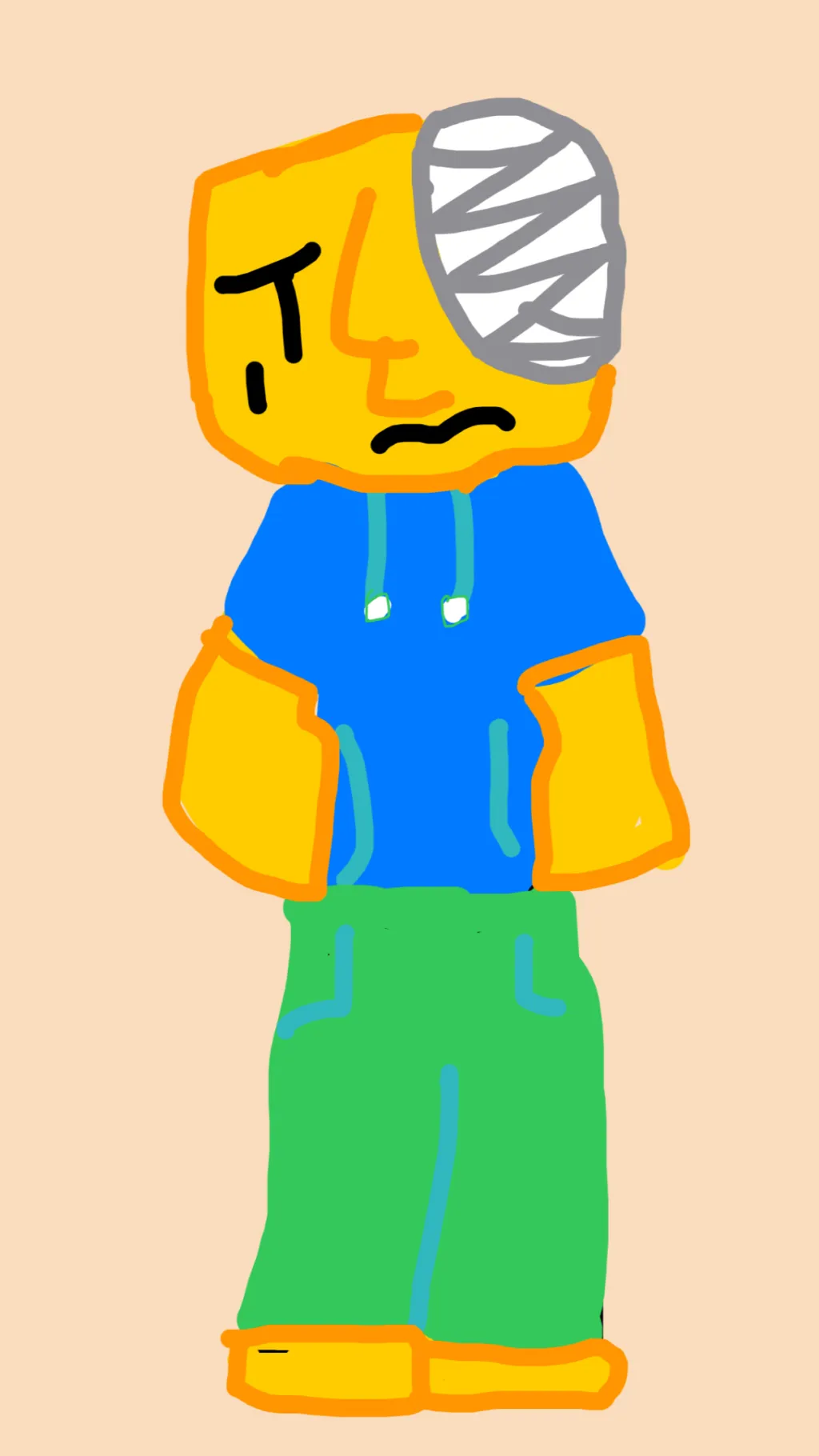 ai character: Noob *my art ;_;* background