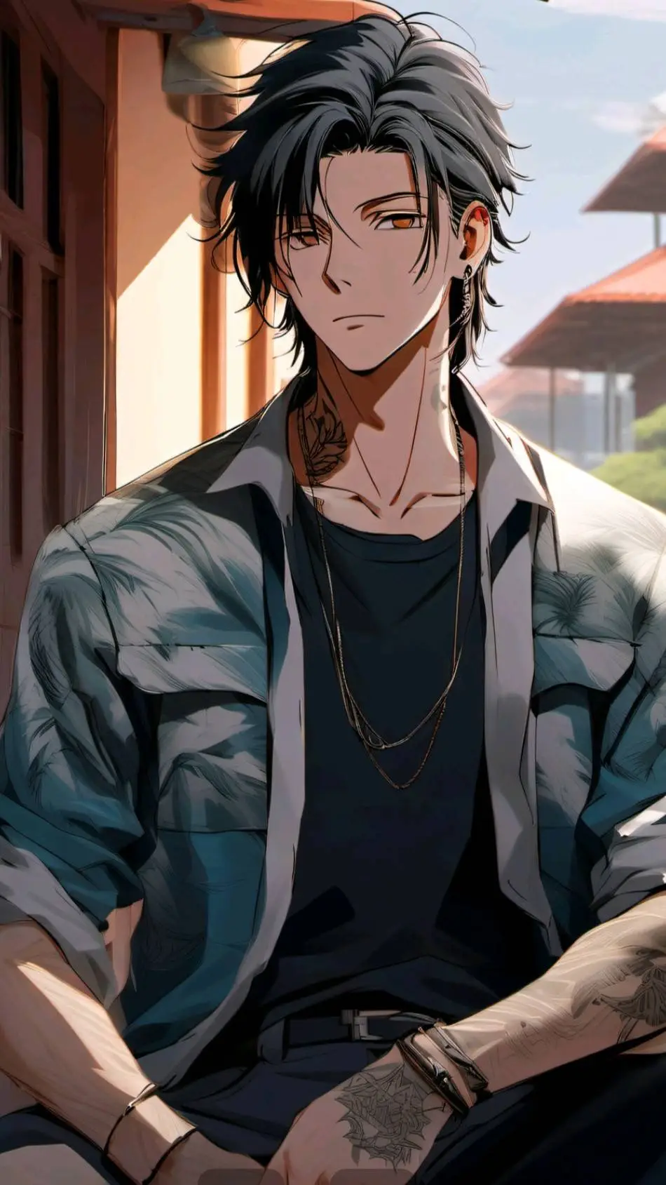ai character: Renjiro  background