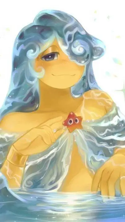 ai character: merman Wally  background